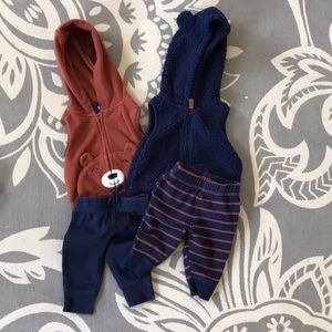 Carter’s set of 2 warm vests and 2 pants. 3 Month.